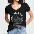 A Well Read Woman Book Lover Literary Quote Women's Jersey Short Sleeve Deep V-Neck Tshirt A Well Read Woman Book Lover Literary Quote Women's Jersey Short Sleeve Deep V-Neck Tshirt