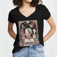 The Reader Tarot Card Shirt Bird Book Lover Bookworm Women's Jersey Short Sleeve Deep V-Neck Tshirt The Reader Tarot Card Shirt Bird Book Lover Bookworm Women's Jersey Short Sleeve Deep V-Neck Tshirt