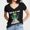 Take Me To Your Readers Across America Read More Books Women's Jersey Short Sleeve Deep V-Neck Tshirt Take Me To Your Readers Across America Read More Books Women's Jersey Short Sleeve Deep V-Neck Tshirt