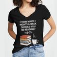 Reading 6-7 Six Seven Meme English Teacher Book Lover Women's Jersey Short Sleeve Deep V-Neck Tshirt Reading 6-7 Six Seven Meme English Teacher Book Lover Women's Jersey Short Sleeve Deep V-Neck Tshirt