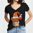 Reading Lover Book Graphic Gnome Women's Jersey Short Sleeve Deep V-Neck Tshirt Reading Lover Book Graphic Gnome Women's Jersey Short Sleeve Deep V-Neck Tshirt