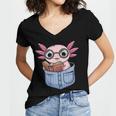 Readsalotl Axolotl Reading Book Lover Reading Pocket Axolotl Women's Jersey Short Sleeve Deep V-Neck Tshirt Readsalotl Axolotl Reading Book Lover Reading Pocket Axolotl Women's Jersey Short Sleeve Deep V-Neck Tshirt