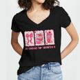 Retro Coquette Bow All Booked For Valentines Book Lover Cute Women's Jersey Short Sleeve Deep V-Neck Tshirt Retro Coquette Bow All Booked For Valentines Book Lover Cute Women's Jersey Short Sleeve Deep V-Neck Tshirt