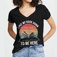 Retro I Put My Book Down To Be Here For Book Lover Women's Jersey Short Sleeve Deep V-Neck Tshirt Retro I Put My Book Down To Be Here For Book Lover Women's Jersey Short Sleeve Deep V-Neck Tshirt