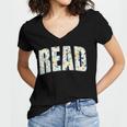 Retro Read Floral Reading Bookworm Librarian Book Lover Women's Jersey Short Sleeve Deep V-Neck Tshirt Retro Read Floral Reading Bookworm Librarian Book Lover Women's Jersey Short Sleeve Deep V-Neck Tshirt