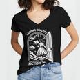 Retro Trendy Bookish Book Lover Reading Quotes Leaving Reality Entering Fiction -Adults Small Short Sleeve T-Shirt Women's Jersey Short Sleeve Deep V-Neck Tshirt Retro Trendy Bookish Book Lover Reading Quotes Leaving Reality Entering Fiction -Adults Small Short Sleeve T-Shirt Women's Jersey Short Sleeve Deep V-Neck Tshirt