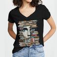 RtY Book Man Graphic Eyes Colorful Art Small Women's Jersey Short Sleeve Deep V-Neck Tshirt RtY Book Man Graphic Eyes Colorful Art Small Women's Jersey Short Sleeve Deep V-Neck Tshirt