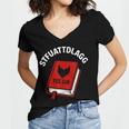 Sexy STFUATTDLAGG Yes Sir Reading Spicy Good Book Love Heart Women's Jersey Short Sleeve Deep V-Neck Tshirt