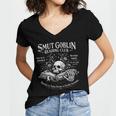 Smut Goblin Reading Club Spicy Book Lover Women's Jersey Short Sleeve Deep V-Neck Tshirt
