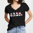 Snowman Reading Books Teacher Librarian Bookworm Christmas Women's Jersey Short Sleeve Deep V-Neck Tshirt Snowman Reading Books Teacher Librarian Bookworm Christmas Women's Jersey Short Sleeve Deep V-Neck Tshirt
