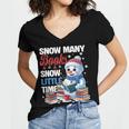 Snowman Winter Snow So Many Books Christmas Snow Little Time Women's Jersey Short Sleeve Deep V-Neck Tshirt Snowman Winter Snow So Many Books Christmas Snow Little Time Women's Jersey Short Sleeve Deep V-Neck Tshirt