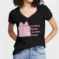 So Many Books Little Time Book Lover Teacher Librarian Women's Jersey Short Sleeve Deep V-Neck Tshirt So Many Books Little Time Book Lover Teacher Librarian Women's Jersey Short Sleeve Deep V-Neck Tshirt