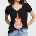 Social Introverts Hang Out With Guitars Musician Guitarist Women's Jersey Short Sleeve Deep V-Neck Tshirt
