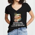Sometimes I Think I Read Too Much For Books Lover Women's Jersey Short Sleeve Deep V-Neck Tshirt Sometimes I Think I Read Too Much For Books Lover Women's Jersey Short Sleeve Deep V-Neck Tshirt