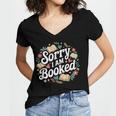 Sorry i Am Booked Reading Read Books Reader Nerd Women's Jersey Short Sleeve Deep V-Neck Tshirt Sorry i Am Booked Reading Read Books Reader Nerd Women's Jersey Short Sleeve Deep V-Neck Tshirt