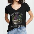 Spicy Book Club Dark Romance Lover Spicy Bookish Merch Goth Women's Jersey Short Sleeve Deep V-Neck Tshirt