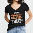 Spinone Italiano Dog Introvert Bracco Spinoso Fur Parent Women's Jersey Short Sleeve Deep V-Neck Tshirt Spinone Italiano Dog Introvert Bracco Spinoso Fur Parent Women's Jersey Short Sleeve Deep V-Neck Tshirt