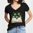 St Patricks Day Book Lover Librarian Reading Saint Pattys Women's Jersey Short Sleeve Deep V-Neck Tshirt St Patricks Day Book Lover Librarian Reading Saint Pattys Women's Jersey Short Sleeve Deep V-Neck Tshirt