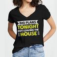 Staying Alone Big Plans Tonight Ideal For Introverts Women's Jersey Short Sleeve Deep V-Neck Tshirt Staying Alone Big Plans Tonight Ideal For Introverts Women's Jersey Short Sleeve Deep V-Neck Tshirt