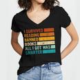 I Survived Reading Banned Books All I Got Was Smarter Women's Jersey Short Sleeve Deep V-Neck Tshirt
