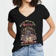 Tale As Old As Time Belles Book Shop Book Candles Tea Flower Women's Jersey Short Sleeve Deep V-Neck Tshirt
