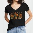Teacher Fall Thanksgiving Turkey Reading Books Lovers Women's Jersey Short Sleeve Deep V-Neck Tshirt Teacher Fall Thanksgiving Turkey Reading Books Lovers Women's Jersey Short Sleeve Deep V-Neck Tshirt