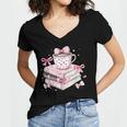 Teacher Valentine's Day All Booked For Valentines Reading Women's Jersey Short Sleeve Deep V-Neck Tshirt Teacher Valentine's Day All Booked For Valentines Reading Women's Jersey Short Sleeve Deep V-Neck Tshirt