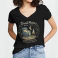 Tired Moms Book Club Coffee Chaos And Chapters Women's Jersey Short Sleeve Deep V-Neck Tshirt