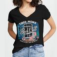 Tired Moms Book Club Coffee Chaos And Chapters Graphic Women's Jersey Short Sleeve Deep V-Neck Tshirt