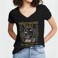 Tired Moms Book Club Running On Coffee Chaos And Chapters Women's Jersey Short Sleeve Deep V-Neck Tshirt