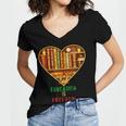 History Education Is Freedom Books Black History Heart Women's Jersey Short Sleeve Deep V-Neck Tshirt History Education Is Freedom Books Black History Heart Women's Jersey Short Sleeve Deep V-Neck Tshirt