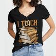 History Month I Teach Melanin Book Black Teacher Women's Jersey Short Sleeve Deep V-Neck Tshirt History Month I Teach Melanin Book Black Teacher Women's Jersey Short Sleeve Deep V-Neck Tshirt