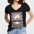 Totally Weird Tees Cat Library Book Reading Literary Women's Jersey Short Sleeve Deep V-Neck Tshirt Totally Weird Tees Cat Library Book Reading Literary Women's Jersey Short Sleeve Deep V-Neck Tshirt
