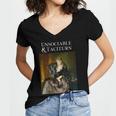 Unsociable And Taciturn Jane Austin Quote Book Classic Lit Women's Jersey Short Sleeve Deep V-Neck Tshirt