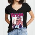 Vintage Movie Horror Poster Comic Book Graphic Film Night Women's Jersey Short Sleeve Deep V-Neck Tshirt