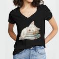 West Highland Terrier Books Dog Breed Westie For Men Women Girls Kids Women's Jersey Short Sleeve Deep V-Neck Tshirt