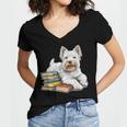 West Highland Terrier Books Dog Breed Westie For Men Women Kids Women's Jersey Short Sleeve Deep V-Neck Tshirt West Highland Terrier Books Dog Breed Westie For Men Women Kids Women's Jersey Short Sleeve Deep V-Neck Tshirt