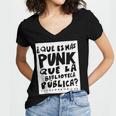 What's More Punk Than The Public Library Book Lover Women's Jersey Short Sleeve Deep V-Neck Tshirt