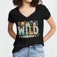 Wild About Reading Bookworm Book Reader Zoo Animals Women's Jersey Short Sleeve Deep V-Neck Tshirt Wild About Reading Bookworm Book Reader Zoo Animals Women's Jersey Short Sleeve Deep V-Neck Tshirt
