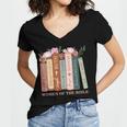 Women Of The Bible Christian Books Full Color Women's Jersey Short Sleeve Deep V-Neck Tshirt