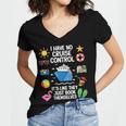 Women's I Have No Control On A Cruise They Book Themselves Cruise Women's Jersey Short Sleeve Deep V-Neck Tshirt