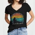 Women's Never Underestimate The Power Of A Girl With Book Reading Women's Jersey Short Sleeve Deep V-Neck Tshirt