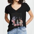 Wonderland Garden & Vintage Textbook Women's Jersey Short Sleeve Deep V-Neck Tshirt Wonderland Garden & Vintage Textbook Women's Jersey Short Sleeve Deep V-Neck Tshirt