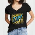 ZAP Comic Book Retro Artwork – Cartoon Collector Women's Jersey Short Sleeve Deep V-Neck Tshirt ZAP Comic Book Retro Artwork – Cartoon Collector Women's Jersey Short Sleeve Deep V-Neck Tshirt