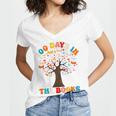 100 Days In The Books Reading Teacher 100th Day Of School Premium Women's Jersey Short Sleeve Deep V-Neck Tshirt 100 Days In The Books Reading Teacher 100th Day Of School Premium Women's Jersey Short Sleeve Deep V-Neck Tshirt