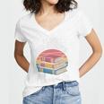 I Like Big Books Cannot Lie Librarian Reading Teacher Women's Jersey Short Sleeve Deep V-Neck Tshirt
