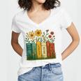 Book Flower 8647 Foxtrots Deltas Tangos Women's Jersey Short Sleeve Deep V-Neck Tshirt Book Flower 8647 Foxtrots Deltas Tangos Women's Jersey Short Sleeve Deep V-Neck Tshirt