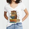 Book Lover Owl Reading Bookish Library Read Books Be Kind Women's Jersey Short Sleeve Deep V-Neck Tshirt Book Lover Owl Reading Bookish Library Read Books Be Kind Women's Jersey Short Sleeve Deep V-Neck Tshirt