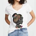 Book Reading Bookworm Book Lover Women Kids Girls Librarian Women's Jersey Short Sleeve Deep V-Neck Tshirt