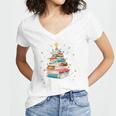 All Booked For Christmas Book Christmas Book Lover Librarian Women's Jersey Short Sleeve Deep V-Neck Tshirt All Booked For Christmas Book Christmas Book Lover Librarian Women's Jersey Short Sleeve Deep V-Neck Tshirt